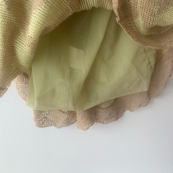 Anthropologie Cecilia Prado Boho Crocheted Drape Poncho  Beige snd Yellow SZ S - Picture 9 of 9